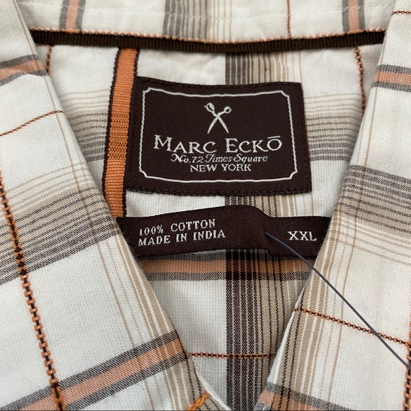 New Men’s XXL Plaid button up short sleeve shirt - Picture 2 of 4